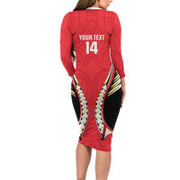 Waikato 2026 Rugby Custom Family Matching Long Sleeve Bodycon Dress and Hawaiian Shirt NZ Maori Silver Fern