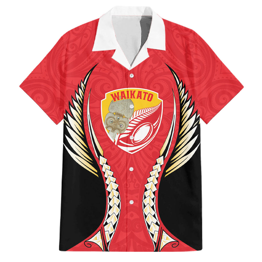 Waikato 2026 Rugby Custom Family Matching Off Shoulder Short Dress and Hawaiian Shirt NZ Maori Silver Fern
