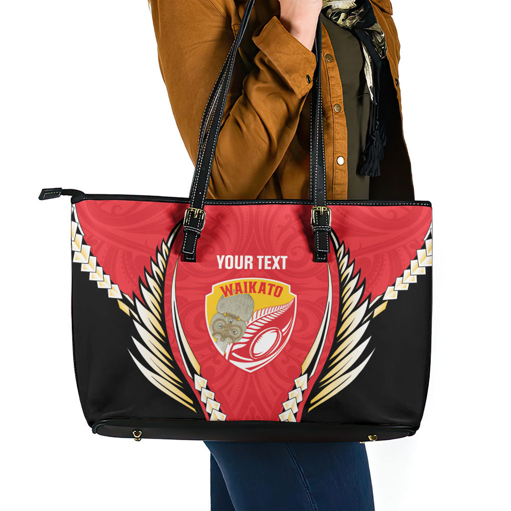 Waikato 2026 Rugby Custom Leather Tote Bag NZ Maori Silver Fern