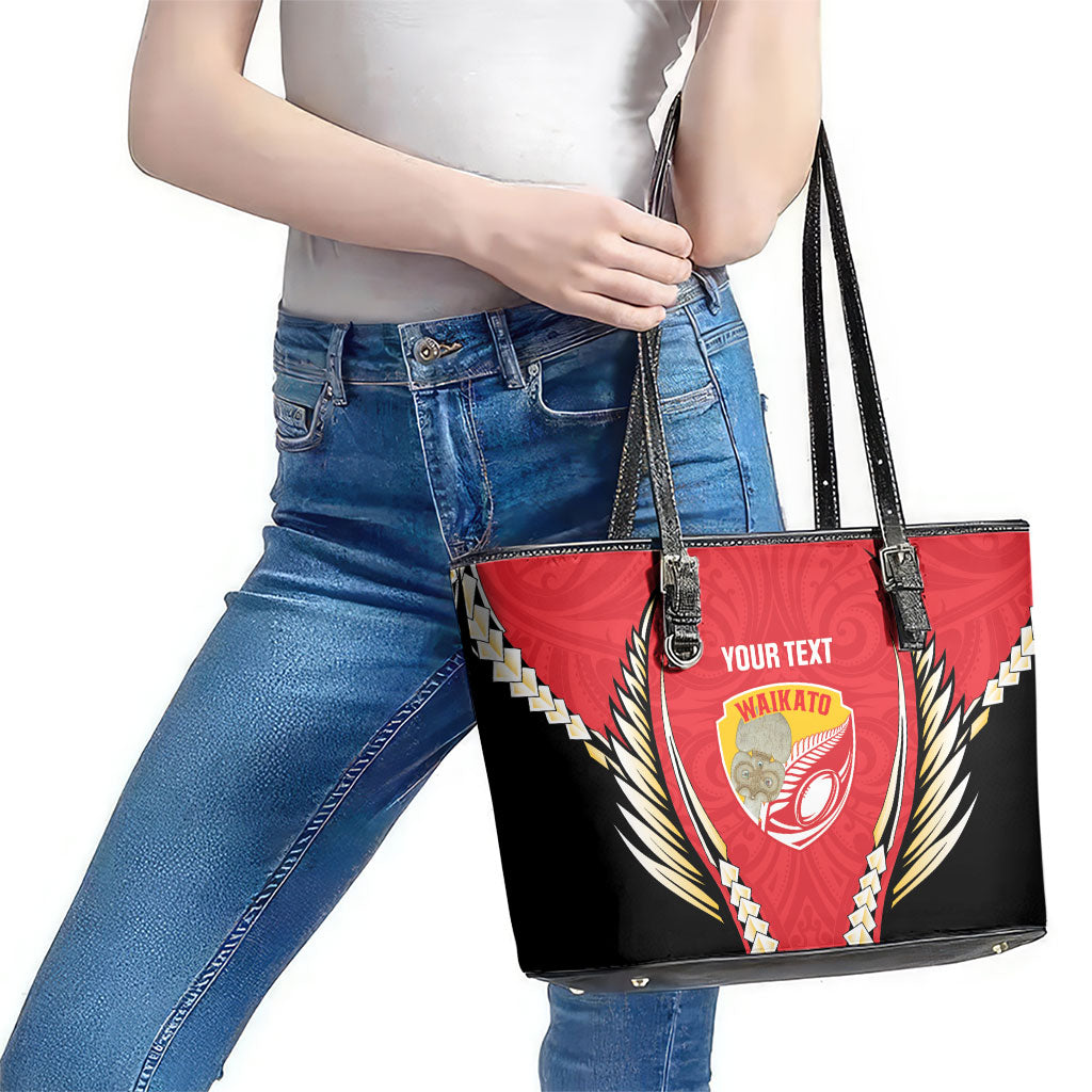Waikato 2026 Rugby Custom Leather Tote Bag NZ Maori Silver Fern