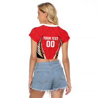 Waikato 2026 Rugby Custom Raglan Cropped T Shirt NZ Maori Silver Fern