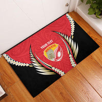 Waikato 2026 Rugby Custom Rubber Doormat NZ Maori Silver Fern