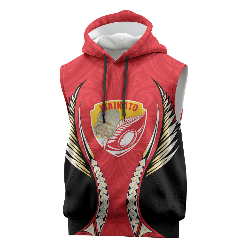 Waikato 2026 Rugby Custom Sleeveless Hoodie NZ Maori Silver Fern