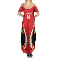 Waikato 2026 Rugby Custom Summer Maxi Dress NZ Maori Silver Fern