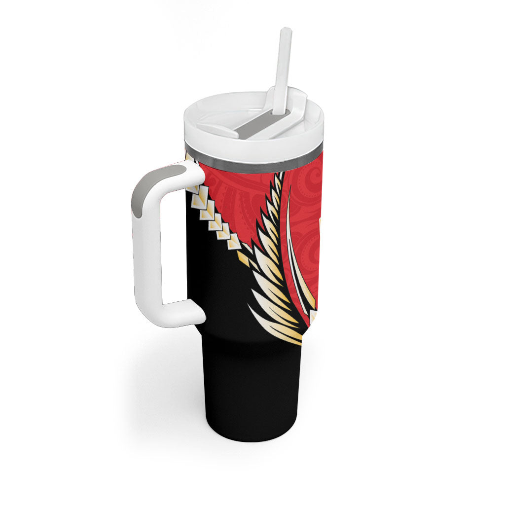 Waikato 2026 Rugby Custom Tumbler With Handle NZ Maori Silver Fern