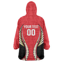 Waikato 2026 Rugby Custom Wearable Blanket Hoodie NZ Maori Silver Fern