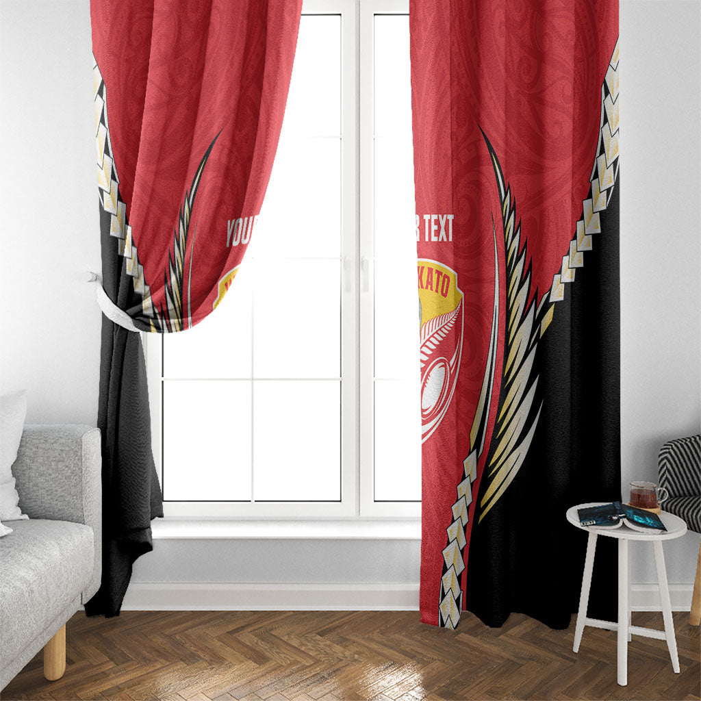 Waikato 2026 Rugby Custom Window Curtain NZ Maori Silver Fern