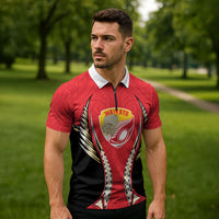 Waikato 2026 Rugby Custom Zipper Polo Shirt NZ Maori Silver Fern