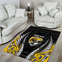 Wellington 2026 Rugby Custom Area Rug NZ Maori Silver Fern