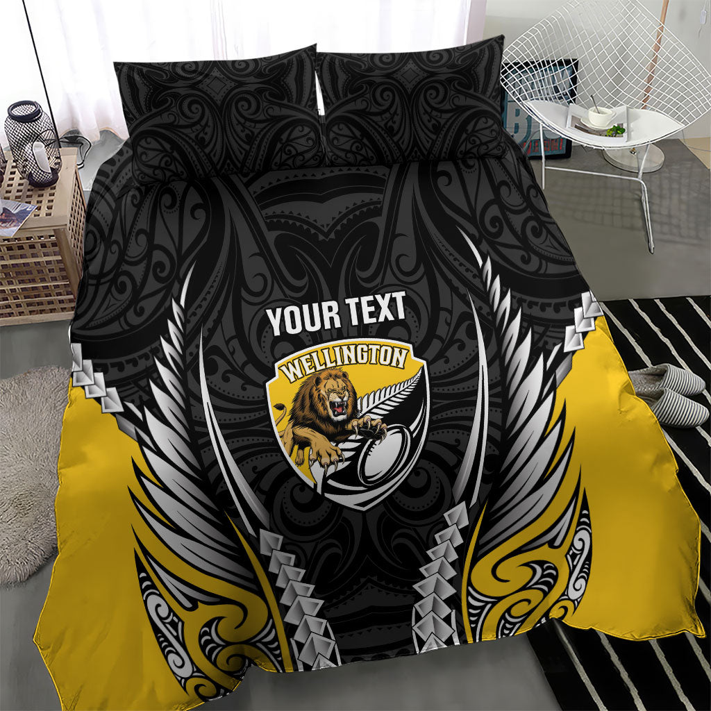 Wellington 2026 Rugby Custom Bedding Set NZ Maori Silver Fern
