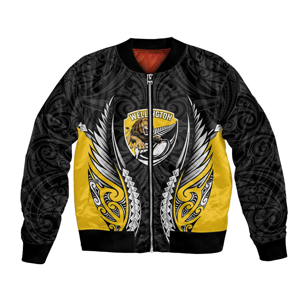 Wellington 2026 Rugby Custom Bomber Jacket NZ Maori Silver Fern
