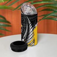 Wellington 2026 Rugby Custom 4 in 1 Can Cooler Tumbler NZ Maori Silver Fern