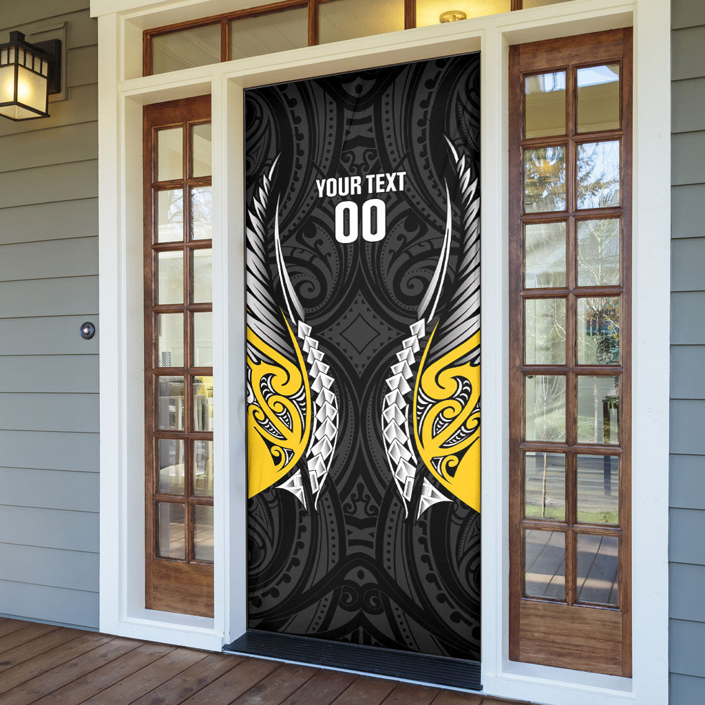 Wellington 2026 Rugby Custom Door Cover NZ Maori Silver Fern LT14 - Polynesian Pride