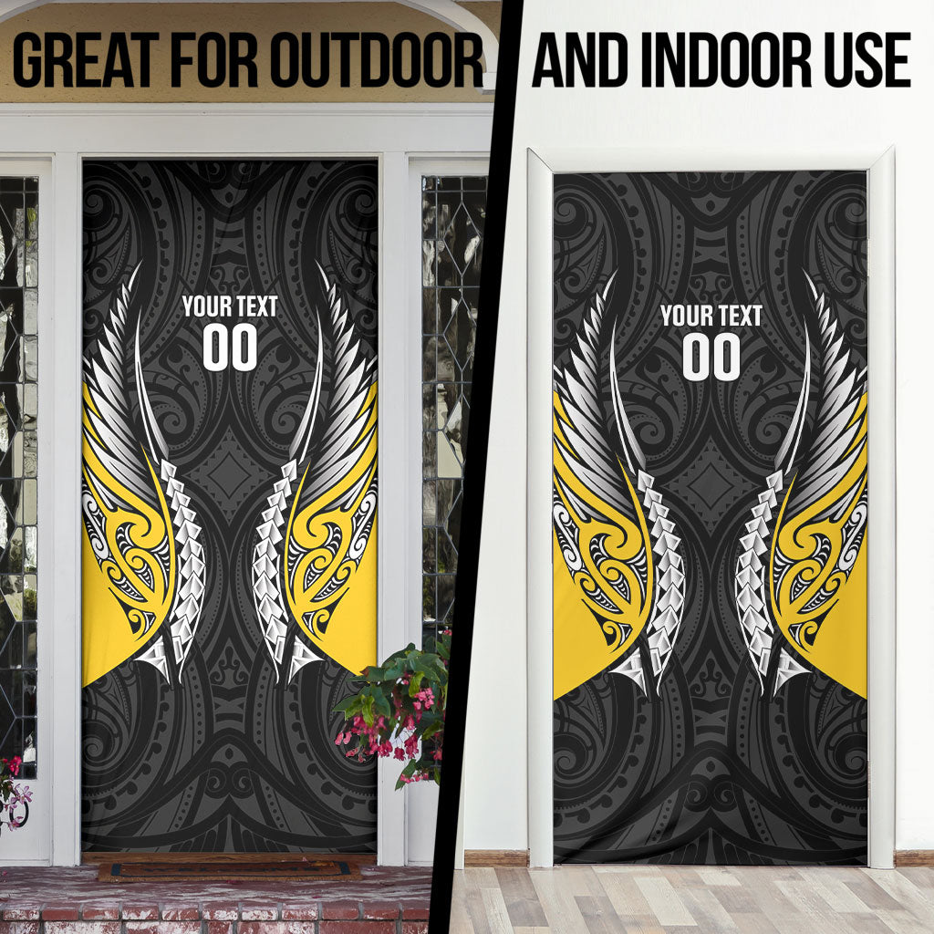 Wellington 2026 Rugby Custom Door Cover NZ Maori Silver Fern LT14 - Polynesian Pride