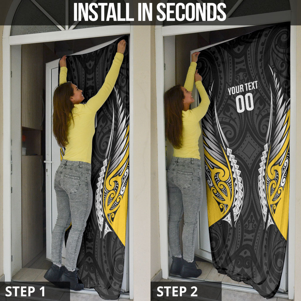 Wellington 2026 Rugby Custom Door Cover NZ Maori Silver Fern LT14 - Polynesian Pride