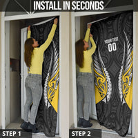 Wellington 2026 Rugby Custom Door Cover NZ Maori Silver Fern LT14 - Polynesian Pride