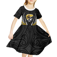 Wellington 2026 Rugby Custom Kid Short Sleeve Dress NZ Maori Silver Fern