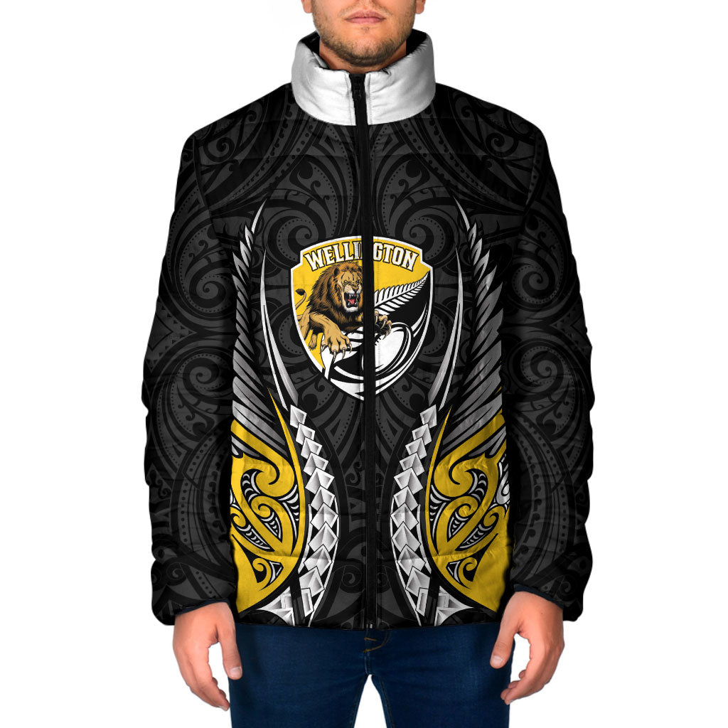 Wellington 2026 Rugby Custom Padded Jacket NZ Maori Silver Fern