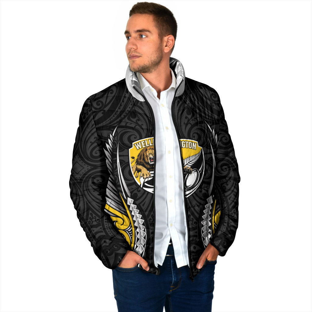 Wellington 2026 Rugby Custom Padded Jacket NZ Maori Silver Fern