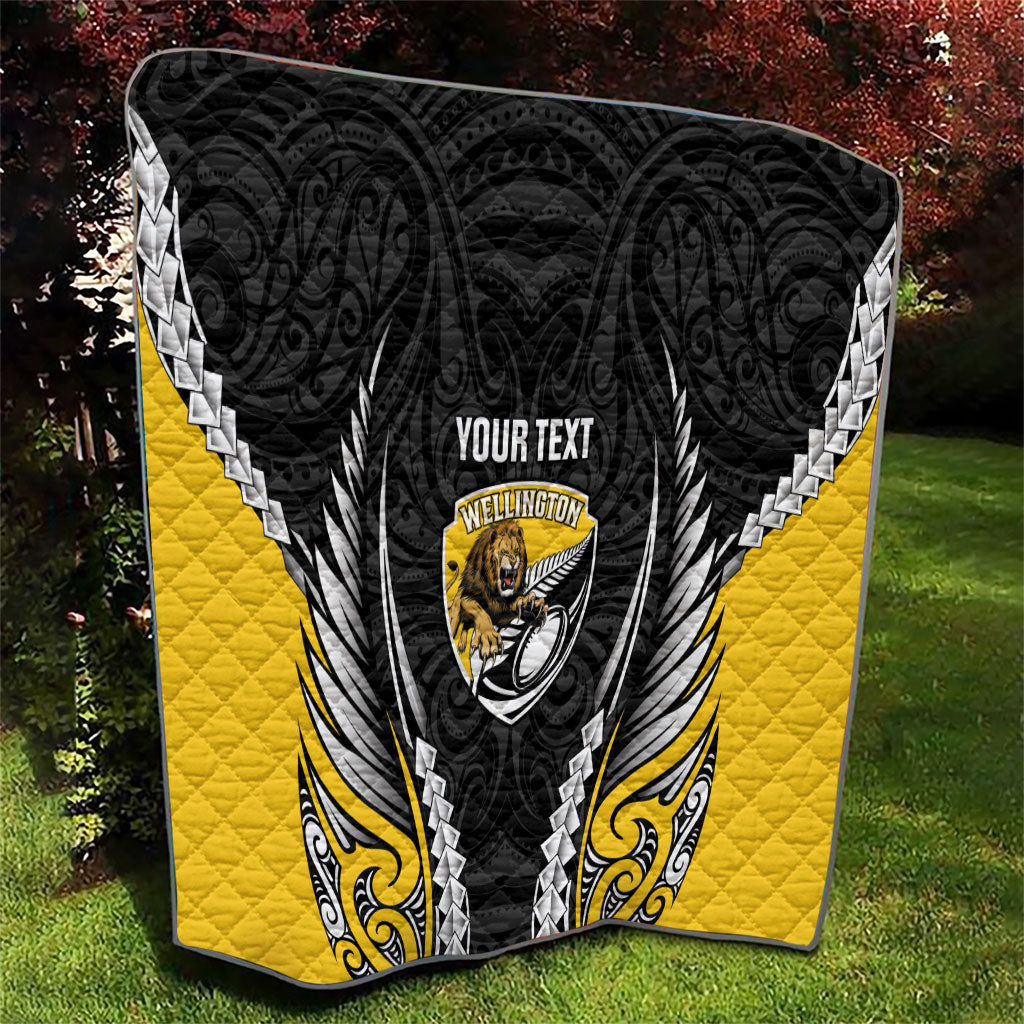Wellington 2026 Rugby Custom Quilt NZ Maori Silver Fern