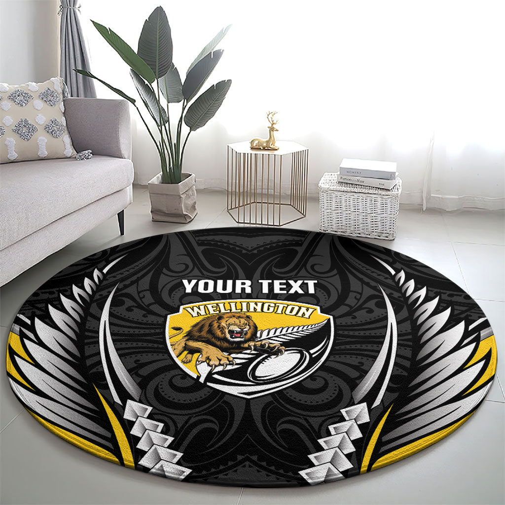 Wellington 2026 Rugby Custom Round Carpet NZ Maori Silver Fern