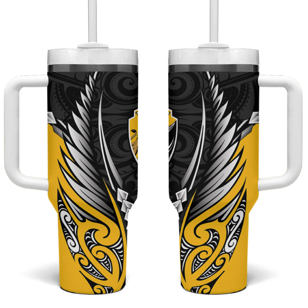 Wellington 2026 Rugby Custom Tumbler With Handle NZ Maori Silver Fern
