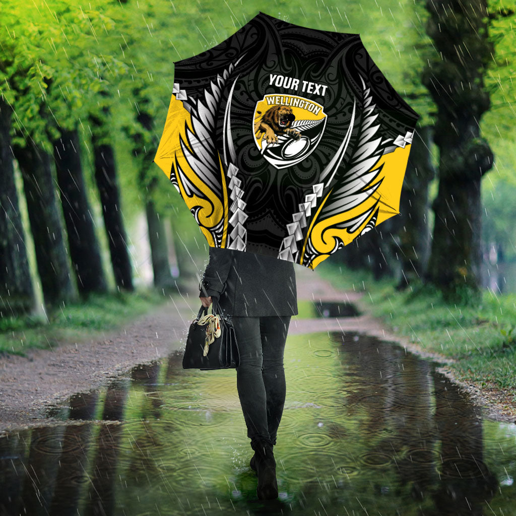 Wellington 2026 Rugby Custom Umbrella NZ Maori Silver Fern