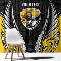 Wellington 2026 Rugby Custom Window Curtain NZ Maori Silver Fern