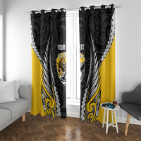 Wellington 2026 Rugby Custom Window Curtain NZ Maori Silver Fern