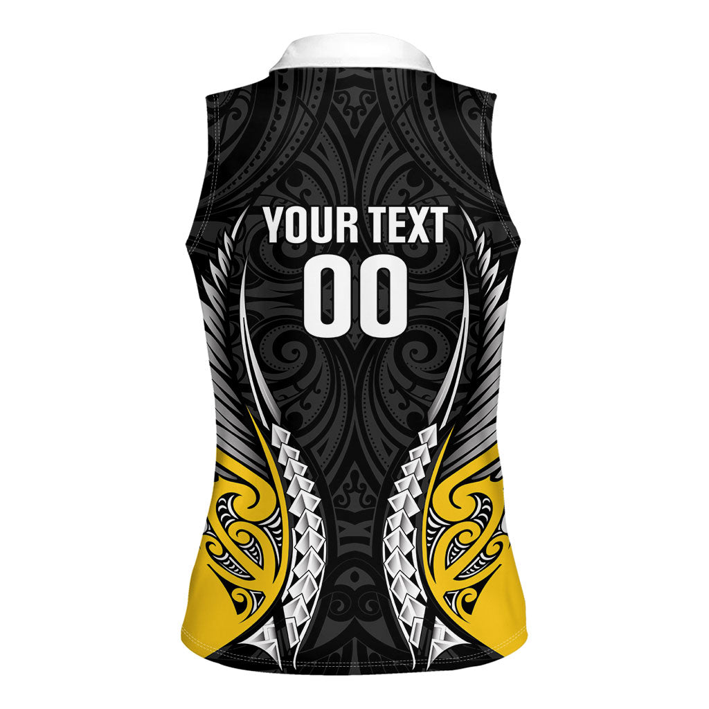 Wellington 2026 Rugby Custom Women Sleeveless Polo Shirt NZ Maori Silver Fern