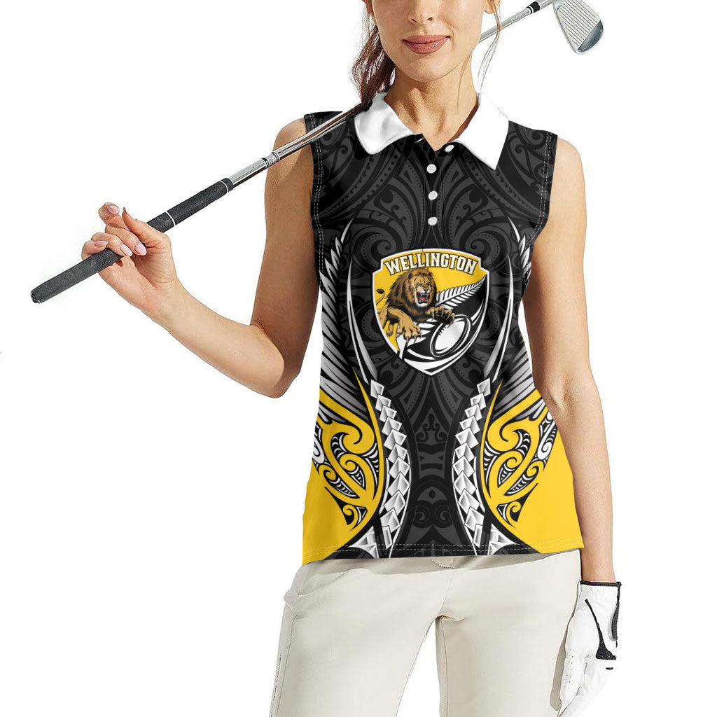 Wellington 2026 Rugby Custom Women Sleeveless Polo Shirt NZ Maori Silver Fern