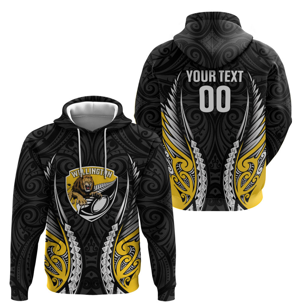 Wellington 2026 Rugby Custom Zip Hoodie NZ Maori Silver Fern