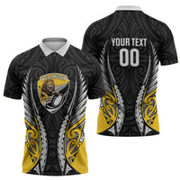 Wellington 2026 Rugby Custom Zipper Polo Shirt NZ Maori Silver Fern
