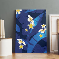 Teal Purple Banana Leaf Hawaii Canvas Wall Art Lau Maia Plumeria Tropical Summer Vibes