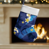 Teal Purple Banana Leaf Hawaii Christmas Stocking Lau Maia Plumeria Tropical Summer Vibes