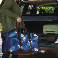 Teal Purple Banana Leaf Hawaii Travel Bag Lau Maia Plumeria Tropical Summer Vibes