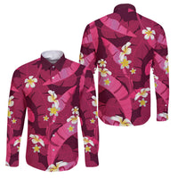 Pink Banana Leaf Hawaii Family Matching Summer Maxi Dress and Hawaiian Shirt Lau Maia Plumeria Tropical Summer Vibes