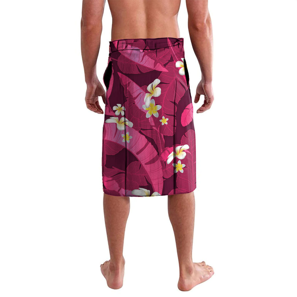 Pink Banana Leaf Hawaii Lavalava Lau Maia Plumeria Tropical Summer Vibes