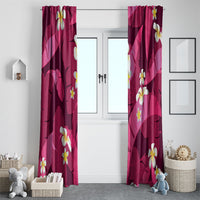 Pink Banana Leaf Hawaii Window Curtain Lau Maia Plumeria Tropical Summer Vibes