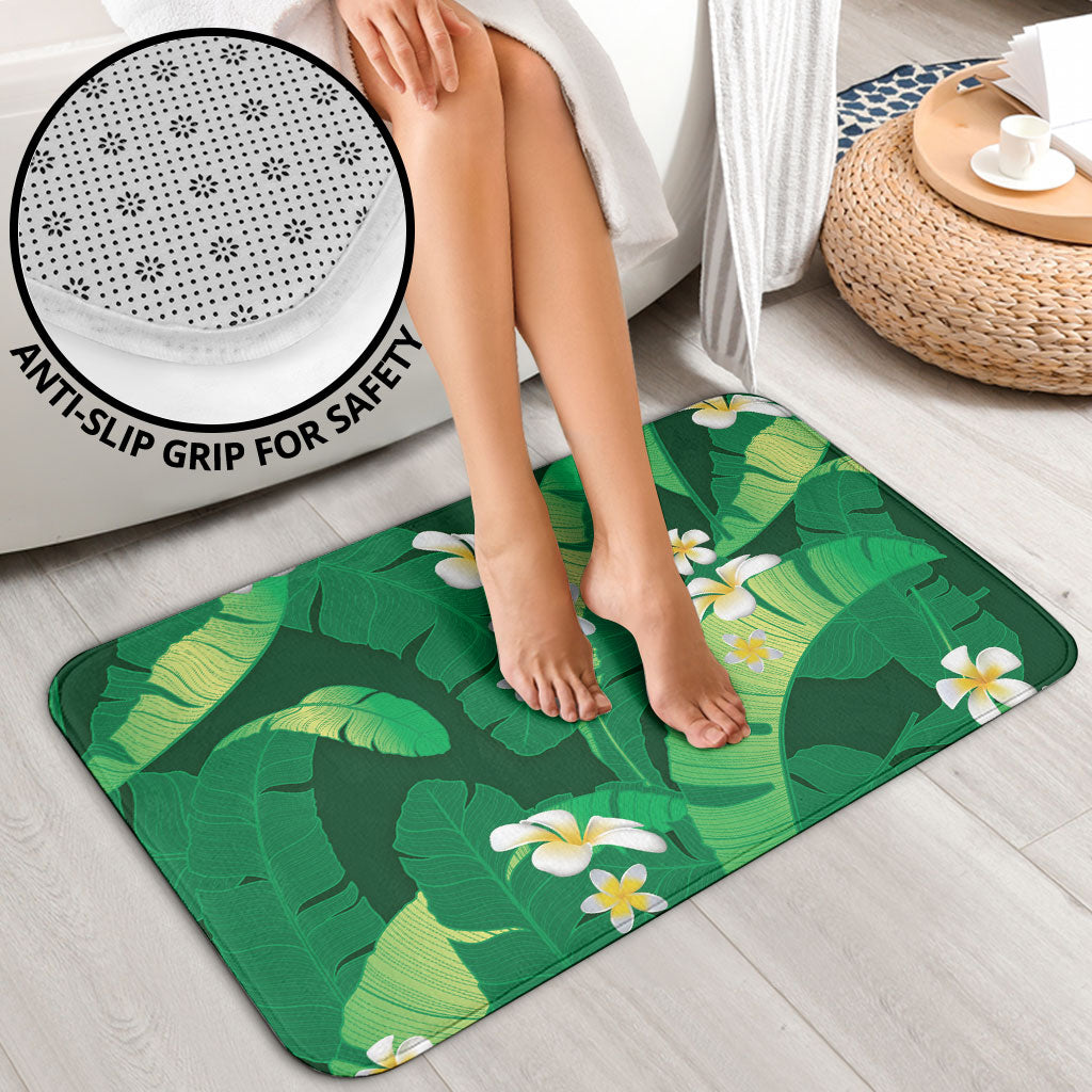 Green Banana Leaf Hawaii Bathroom Set Lau Maia Plumeria Tropical Summer Vibes
