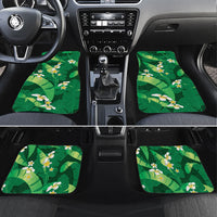 Green Banana Leaf Hawaii Car Mats Lau Maia Plumeria Tropical Summer Vibes