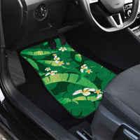 Green Banana Leaf Hawaii Car Mats Lau Maia Plumeria Tropical Summer Vibes