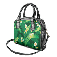 Green Banana Leaf Hawaii Shoulder Handbag Lau Maia Plumeria Tropical Summer Vibes