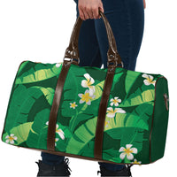 Green Banana Leaf Hawaii Travel Bag Lau Maia Plumeria Tropical Summer Vibes