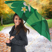Green Banana Leaf Hawaii Umbrella Lau Maia Plumeria Tropical Summer Vibes