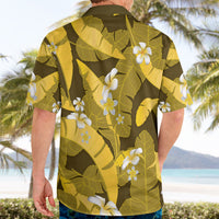 Yellow Banana Leaf Hawaii Hawaiian Shirt Lau Maia Plumeria Tropical Summer Vibes