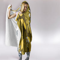 Yellow Banana Leaf Hawaii Hooded Blanket Lau Maia Plumeria Tropical Summer Vibes