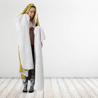 Yellow Banana Leaf Hawaii Hooded Blanket Lau Maia Plumeria Tropical Summer Vibes