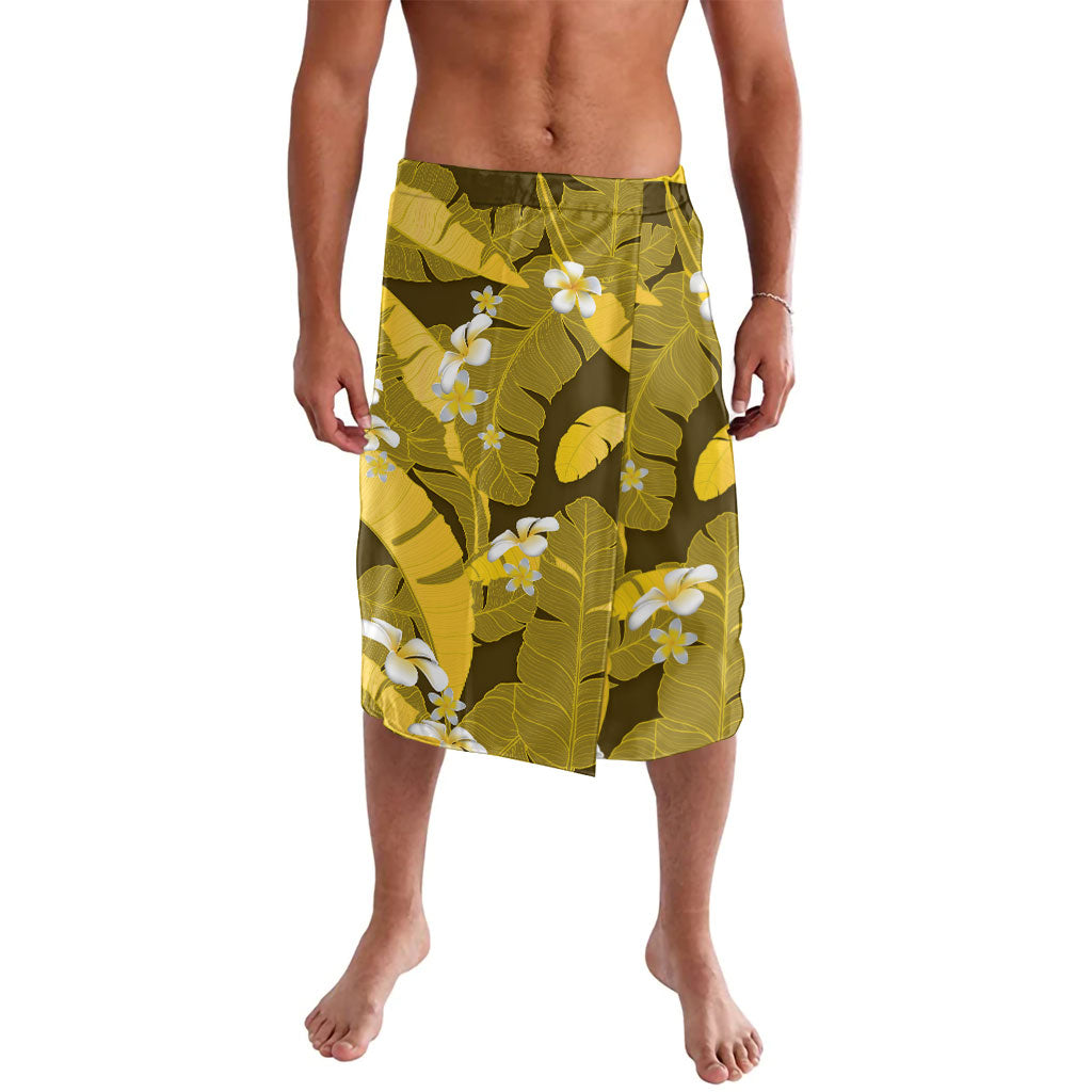 Yellow Banana Leaf Hawaii Lavalava Lau Maia Plumeria Tropical Summer Vibes