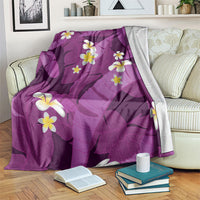 Purple Banana Leaf Hawaii Blanket Lau Maia Plumeria Tropical Summer Vibes